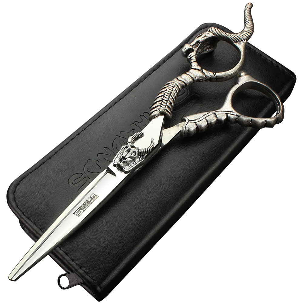 5.5/6-inch Professional Hair Clippers, Stainless Steel Sharp Hair Clippers, Specialized for Hairdressers (6 inch Cutting Scissors-A)