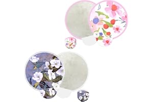 Folding Handheld Fans Round Handheld Fans Foldable Hand Foldable Compacts Cooling Weddings Party Decors Hand For Women