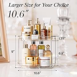 LAMU 10.6in Rotating Makeup Organizer for Vanity, 2
