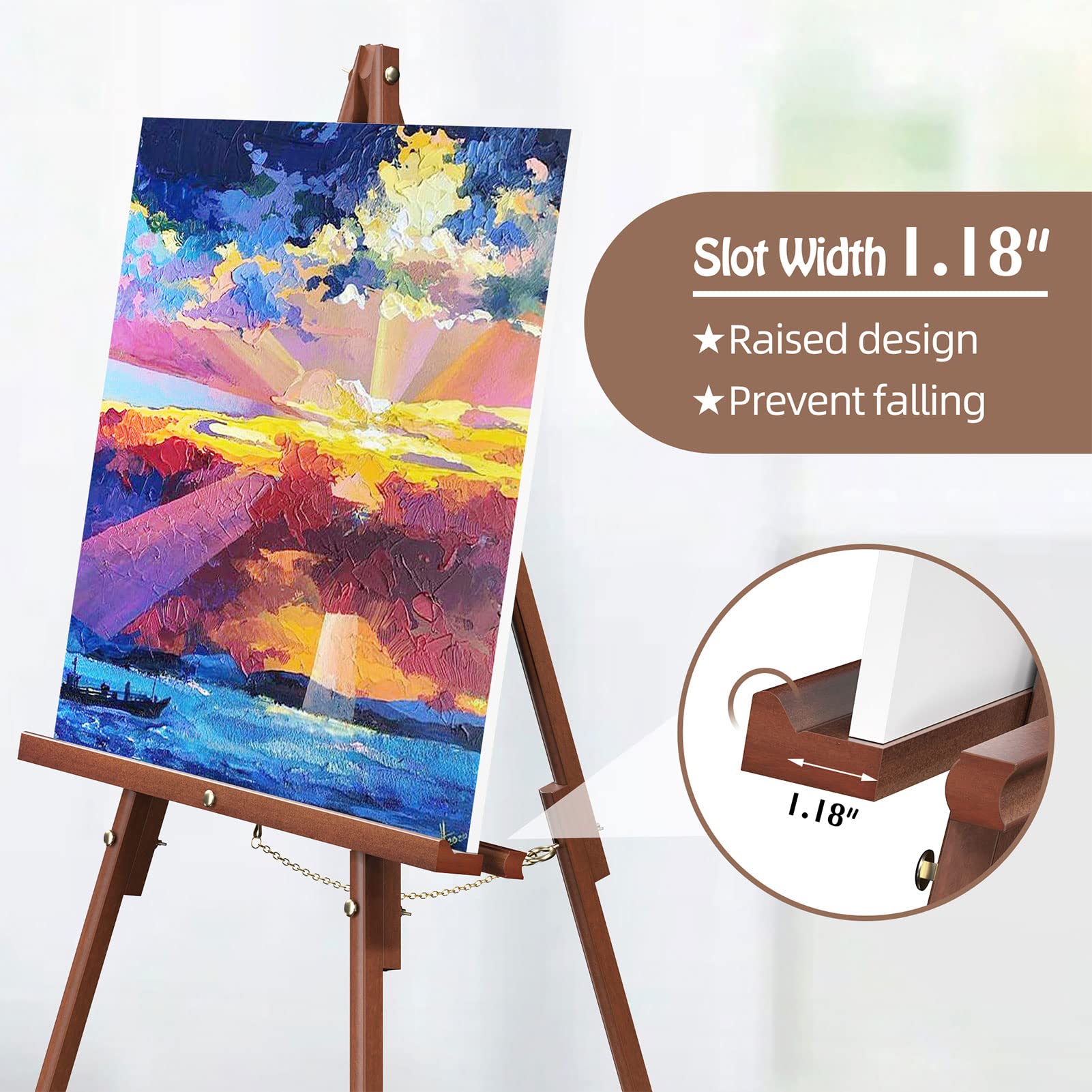 XvmeiMym Wooden Art Easel Stand - 63