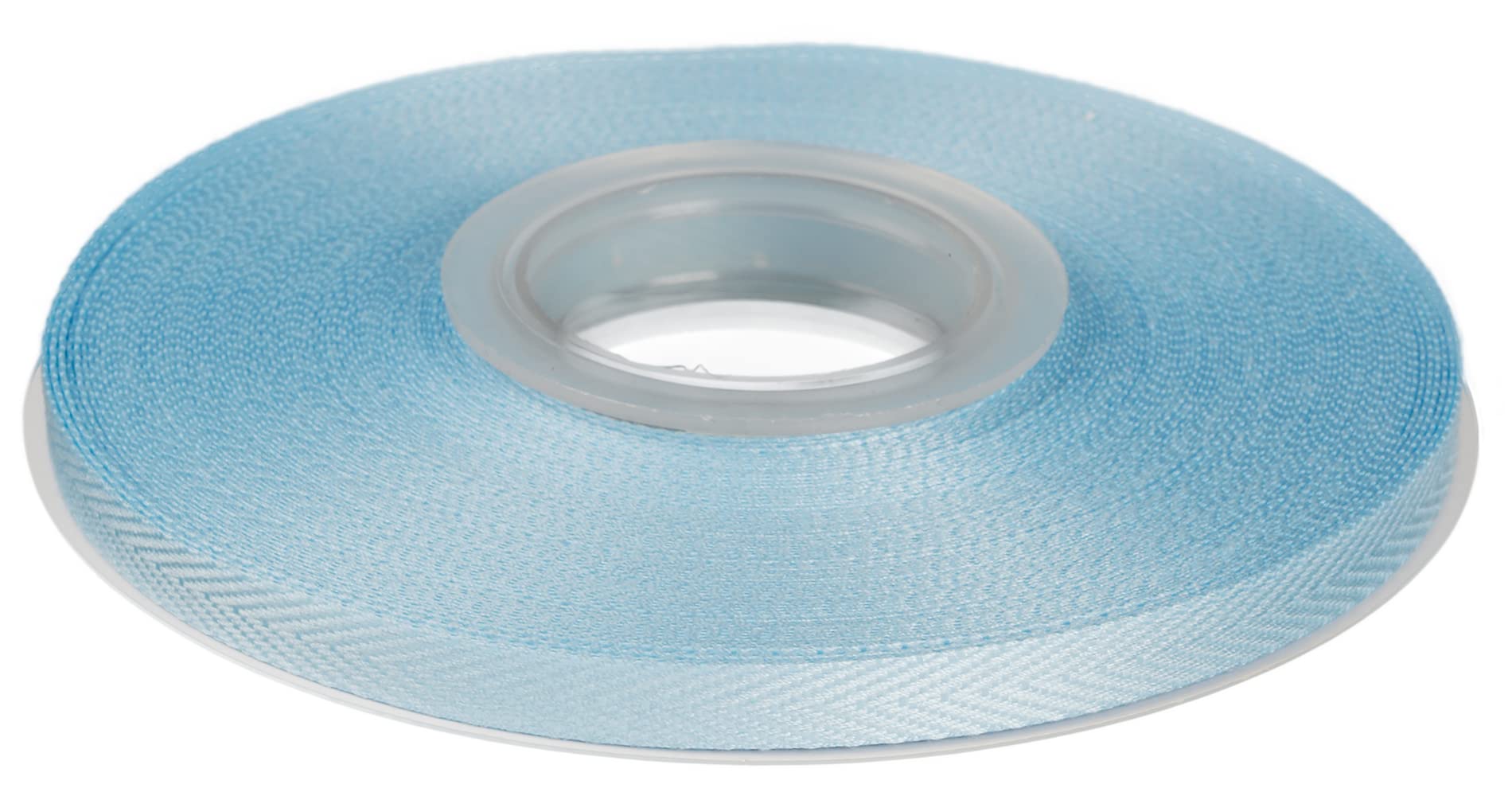 Joycrosso Herringbone Tape Twill Ribbon Soft Handle, Great for Gift Wrapping Craft Sewing, 6mm x 22 Meters - Blue Topaz