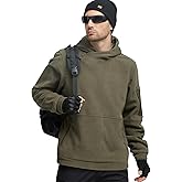 FREE SOLDIER Men's Tactical Winter Fleece Pullover Hoodie Warm Long Fleece lined Hooded Sweatshirt