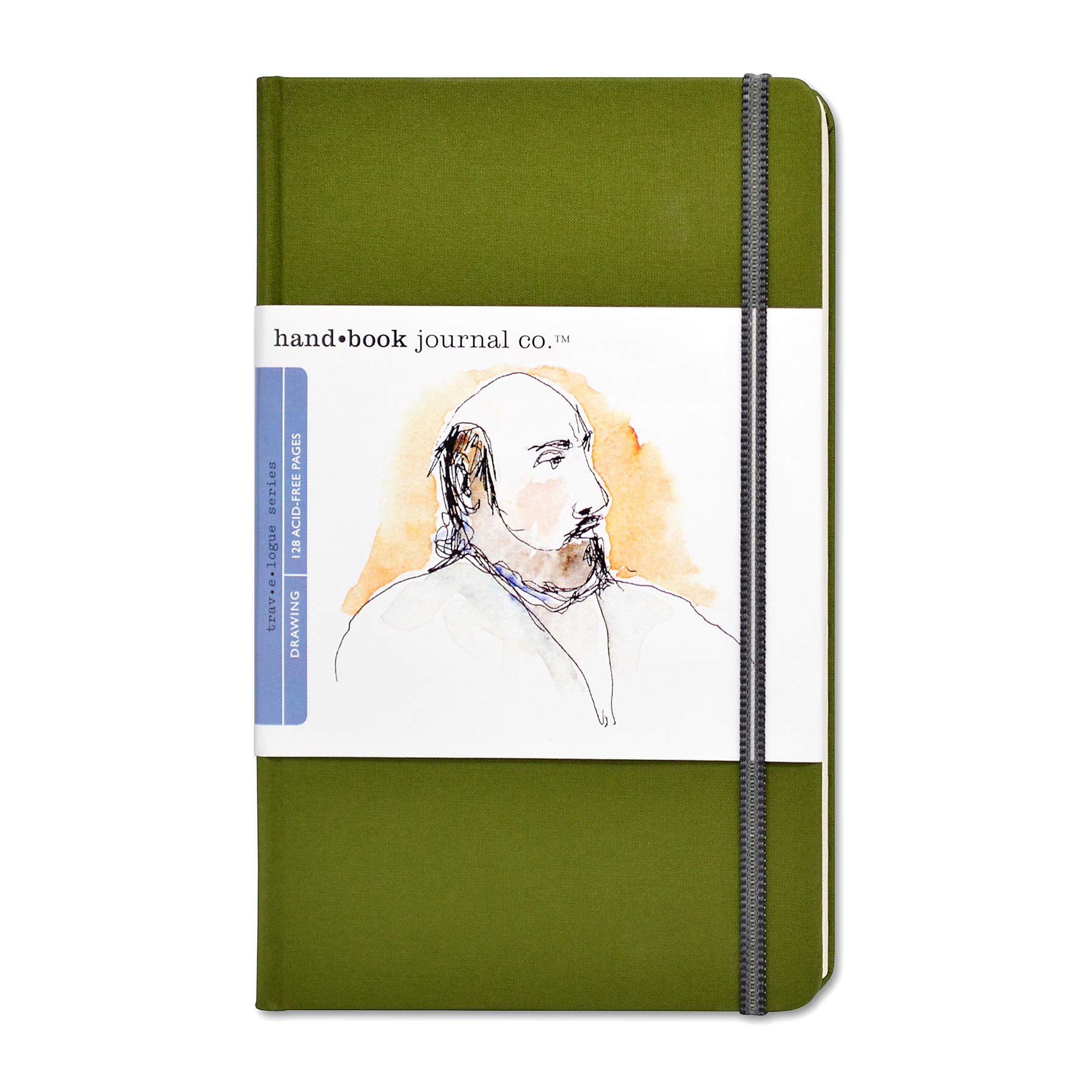 Speedball Drawing Journal Book 5.5 x 8.25" Large Portrait Cadmium Green, Art Sketch Paper For Pen, Ink, Pencil, Markers, For Adult, Kid