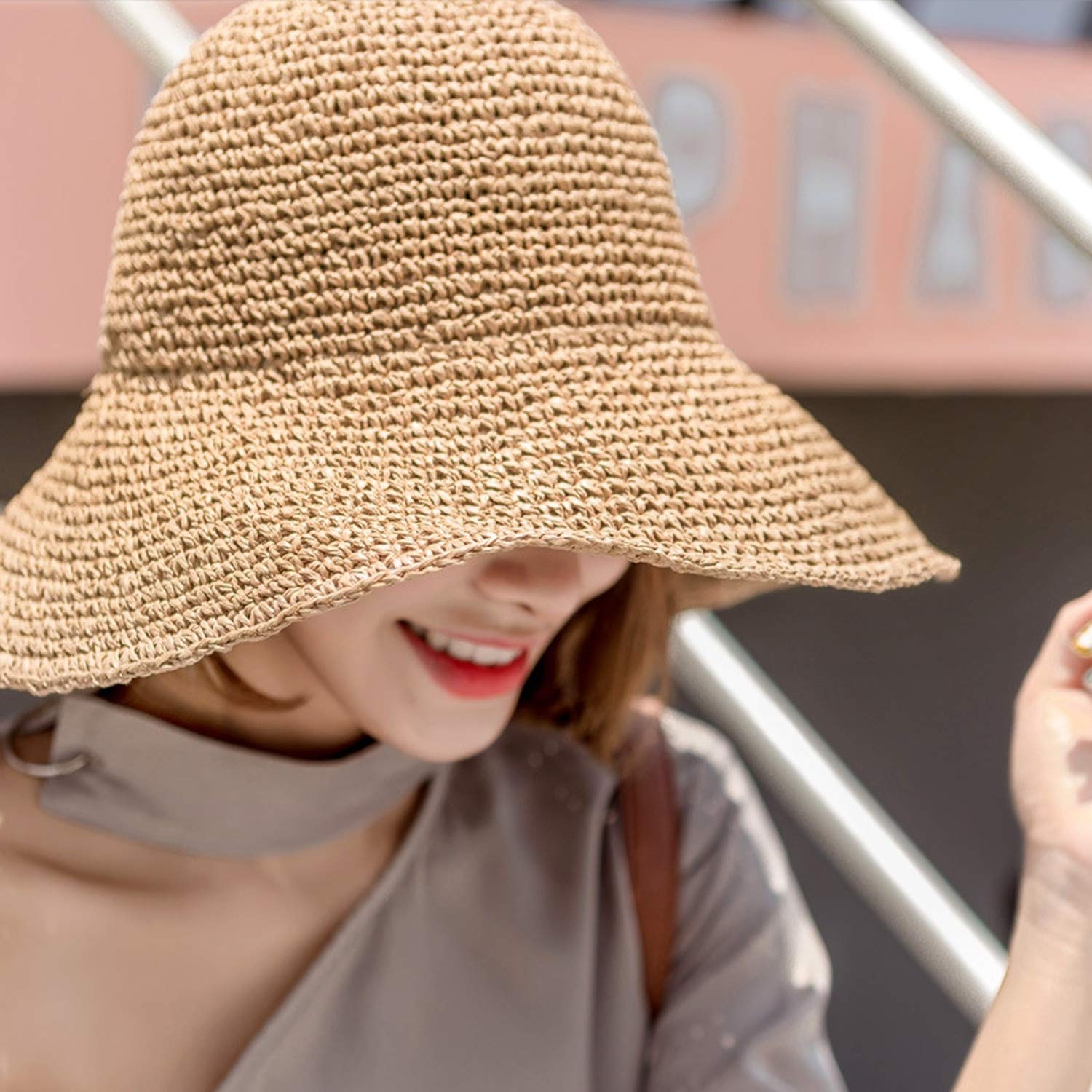 Lady Straw Hat Women Sun Visor Floppy 