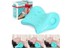 LOOTHELOOP 4H Ergonomic Neck-Stretcher, Canada Designed Cervical Traction Device for TMJ Pain Relief, Neck and Shoulder Relaxer for Home Office Travel, No Smell Neck Pillow, Christmas Birthday Gift for Women Men