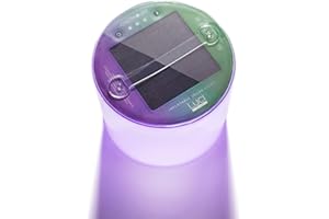 MPOWERD Luci Color: Solar Inflatable Lantern with 8 Vivid Color Options, 15 Lumens LEDs, Sparkle Finish, Lasts Up to 6 hrs, Rechargeable Battery via Solar, Waterproof, Indoor/Outdoor Decorating