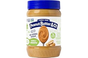 Peanut Butter & Co. Simply Smooth No Sugar Added Peanut Butter, Non-Gmo Project Verified, Gluten Free, Vegan, 16 Ounce