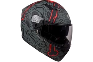 KYPARA Motorcycle Dual Visor Flip up Modular Full Face Helmet with DOT Certification of Impressionism