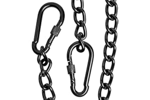 Velomill 26 inch Black Hammock Chain, Hanging Chair Chain/Punching Bag Chain with Two Carabiners