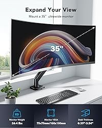 HUANUO Single Monitor Arm Holds 26.48