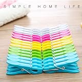 VEGCOO 60 Pcs Clothes Pegs with Storage Bag 5 Colors Durable Windproof view 7