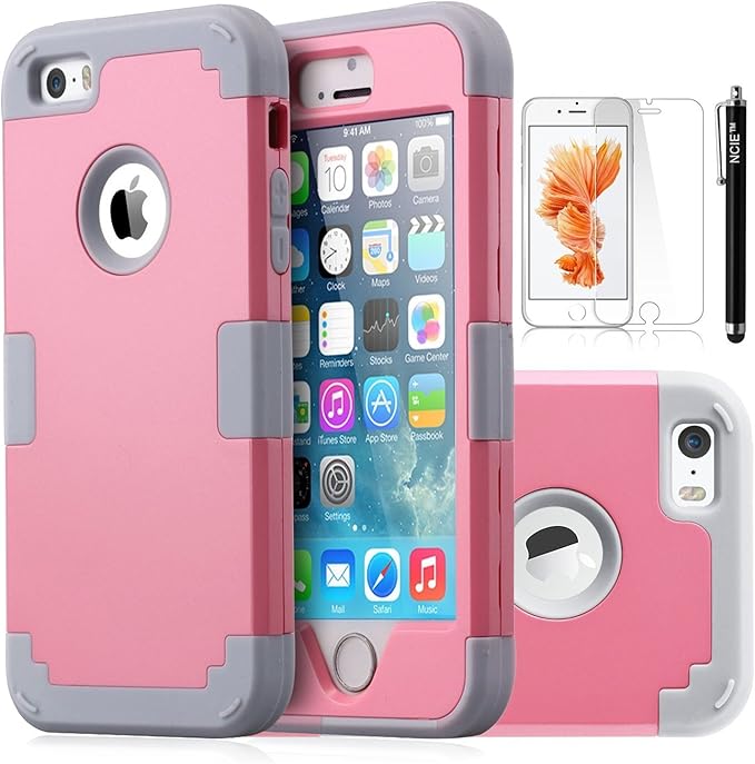 Amazon Co Jp Iphone Se ケース 5s ケース Ncie Tm ユニーク マルチカラー シリーズ 耐久性 シリコーン バンパー ハード Pc ショック スクラッチ耐性 ケース Iphone Se Iphone 5s 5用 家電 カメラ