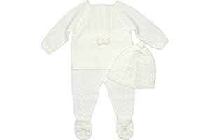 Escalett Layette Newborn Baby Knitted Clothes Set, Coming Home Infant Knit Outfit for Boys and Girls