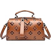 Travistar Crossbody Handbags and Purses Women - Small Leather Embossed Top Handle Purse Shoulder Bag Satchel Bags Tote Cluch