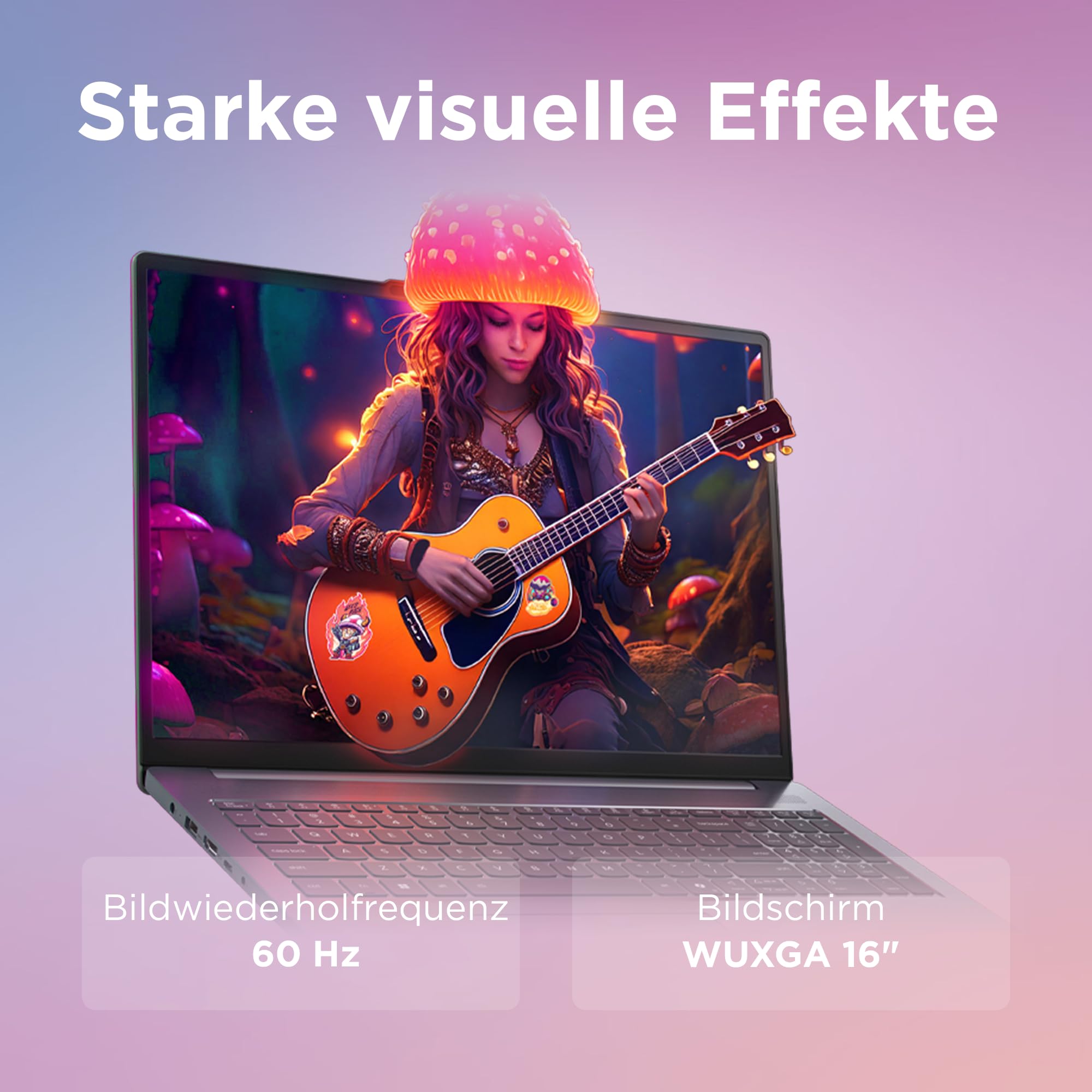 Lenovo IdeaPad Slim 3 Laptop | 16" WUXGA Display | AMD Ryzen 5 150 | 512GB SSD | 16GB RAM | AMD Radeon Grafik | QWERTZ | Windows 11 | Luna Grau | 3 Monate Premium Care 6