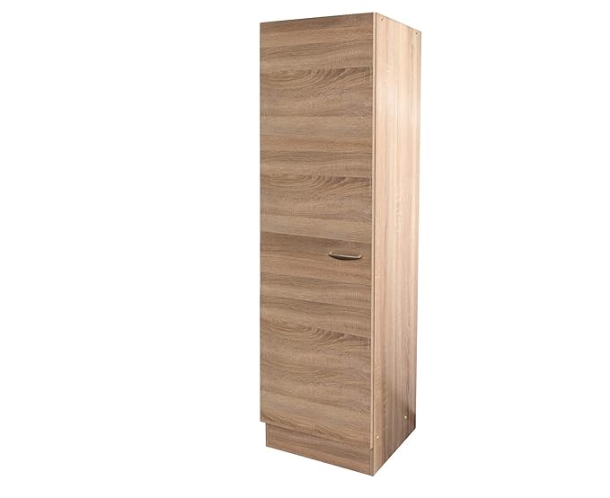 Flex-Well Hochschrank HERNE | Geschirrschrank | 1-türig, 4 Fächer | Breite 50 cm | Eiche Sonoma