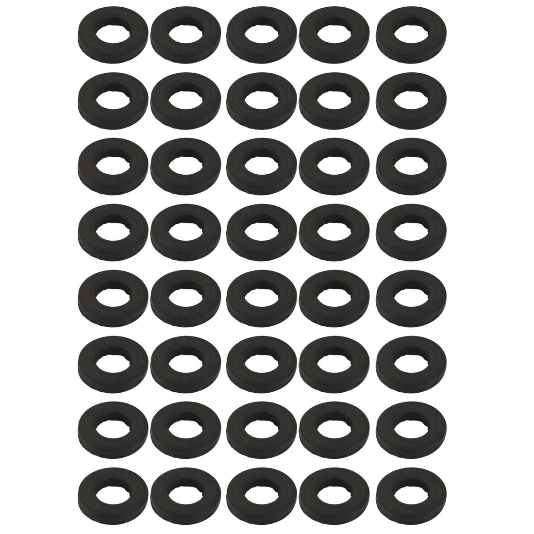 sourcingmap Nitrile Rubber Flat Washers 9mm OD 5mm ID 1.5mm Thickness for Faucet Pipe Water Hose, Pack of 40
