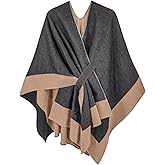 Moss Rose Women's Shawl Wrap Poncho Ruana Cape Open Front Cardigan Shawls for Spring Fall Winter