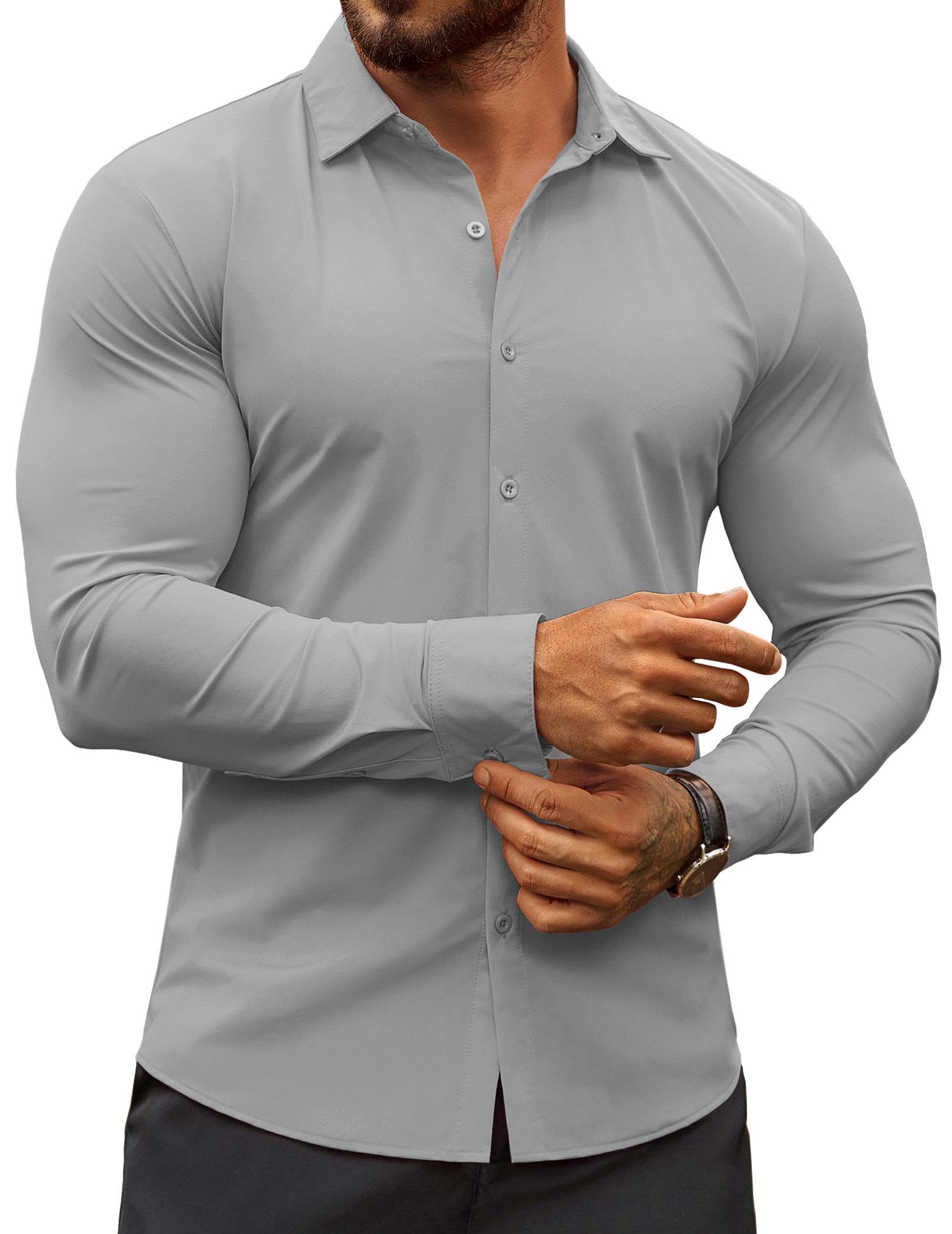 COOFANDY Men's Long Sleeve Shirts Business Casual