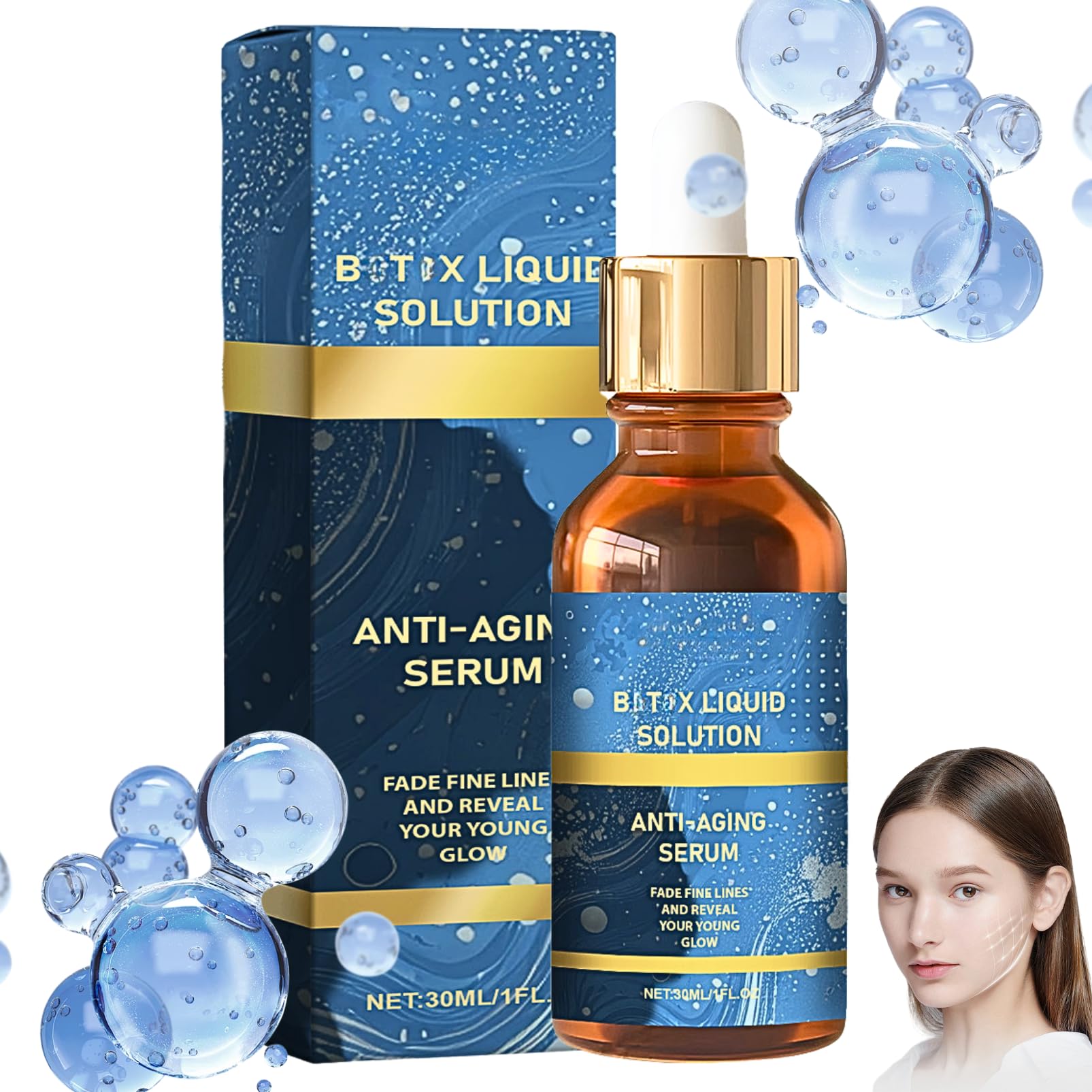 OlavitaLiquid Solution - Liquid Wrinkle Anti Aging Serum, Bo-tox Face Serum, Ol - avitas Anti Wrinkle Deep Wrinkle Filler, Ola-vita Liquid Solution Skin Care Boosts Collagen, Instant skin Lift