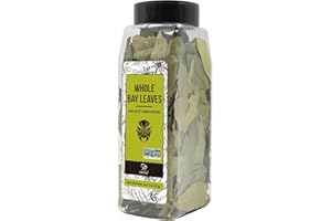 Soeos Bay Leaves Whole, 2 oz(57g), Non-GMO Verified, Dried Leaf, Freshly Packed to Keep Fresh, Laurel Herbs for Cooking, Dried Bay Leaves, Fresh, Green