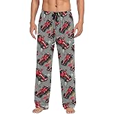 visesunny Red Race Cars Grunge Mens Lounge Pajama Pants Men's Pajama Pants Sleep Pants 100% Cotton Pajama Bottoms S-XXL