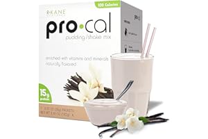 R-Kane Nutritionals Pro-Cal Vanilla Protein Drink Mix - High Protein, Low Calorie Shake and Pudding Mix - Meal Replacement, On-the-Go Packets - Breakfast Boost - 15g Protein - 7 Packets