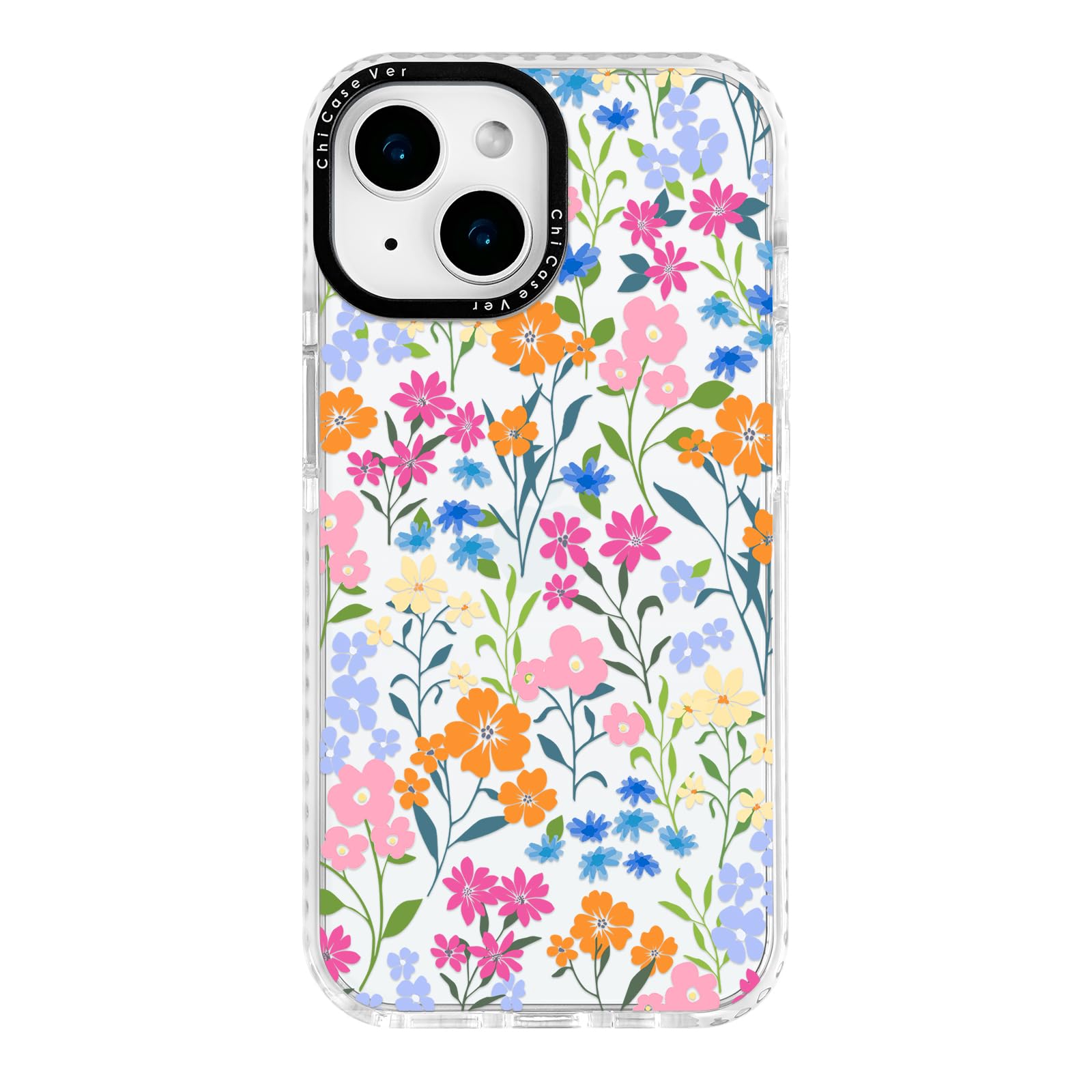 Photo 1 of ChiCaseVer for iPhone 13 Case, Vibrant Garden Floral Pattern, Military-Grade Drop Protection, Aesthetic Slim TPU Protective Cover with Camera Protection for Women & Girls