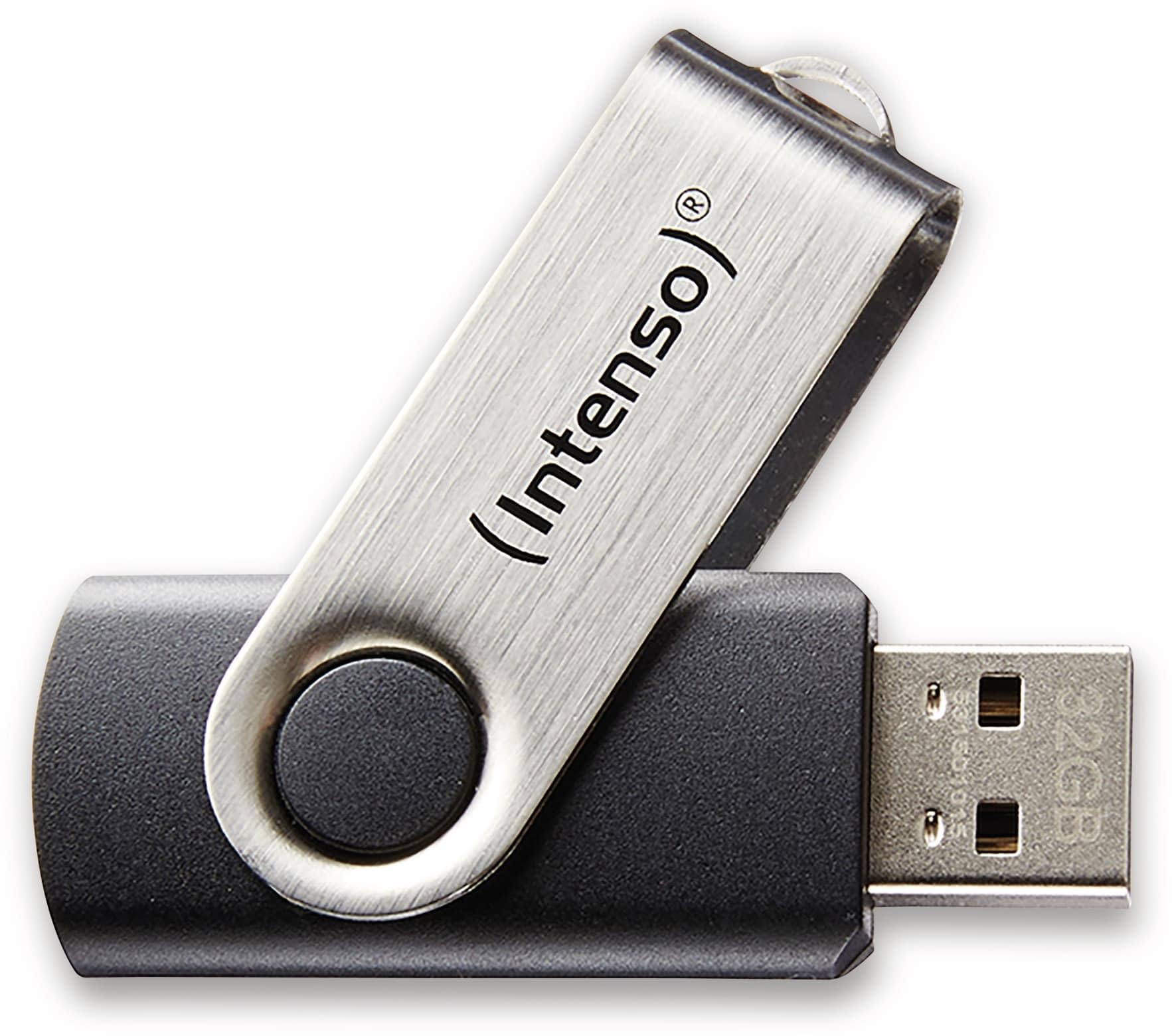 Intenso Basic Line - Flash Drive 8 GB - USB 2.0, Silver/Black