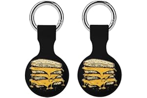 Grilled Cheese Sandwich Funny Cover Compatible with AirTag Case Protector GPS Tracker Holder with Keychain