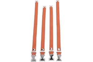 AQUR2020 Drywall Stilts Straps, 4pcs Adjustable Drywall Foot Band Straps Kit with Aluminum Alloy Buckle (Brown)