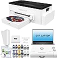Lancelot A3 L1800 DTF Printer,T Shirt Maker Machine with Roll Feeder,DTF Laptop,White Ink Circulation,Fabric Transfer Printing Machine for Small Business(Printer+Software+Computer+Consumables)