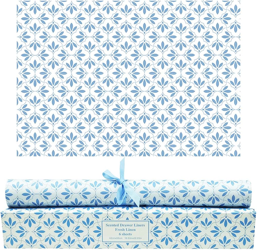 Linen Scented Drawer Liners - 6 Sheets, 14x19 Inch