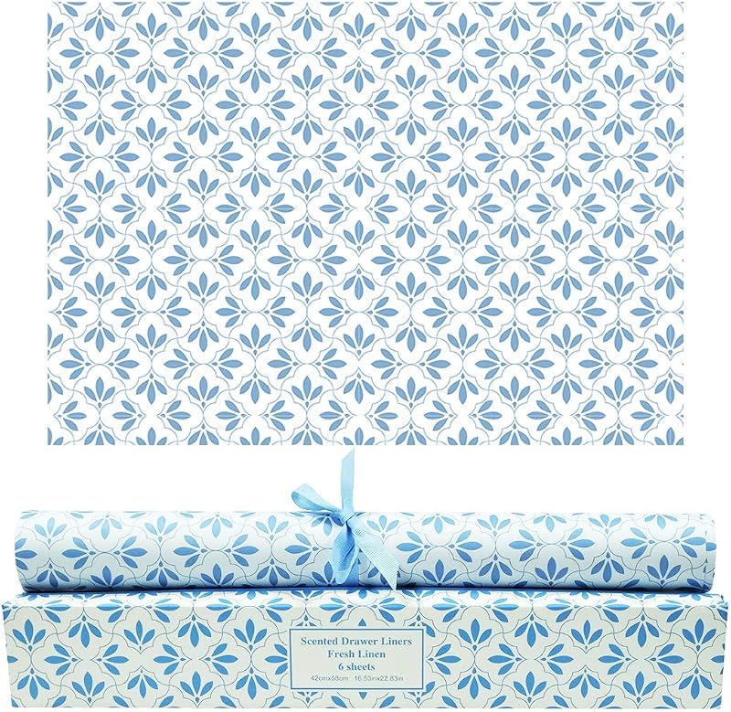 Linen Scented Drawer Liners - 6 Sheets, 14x19 Inch