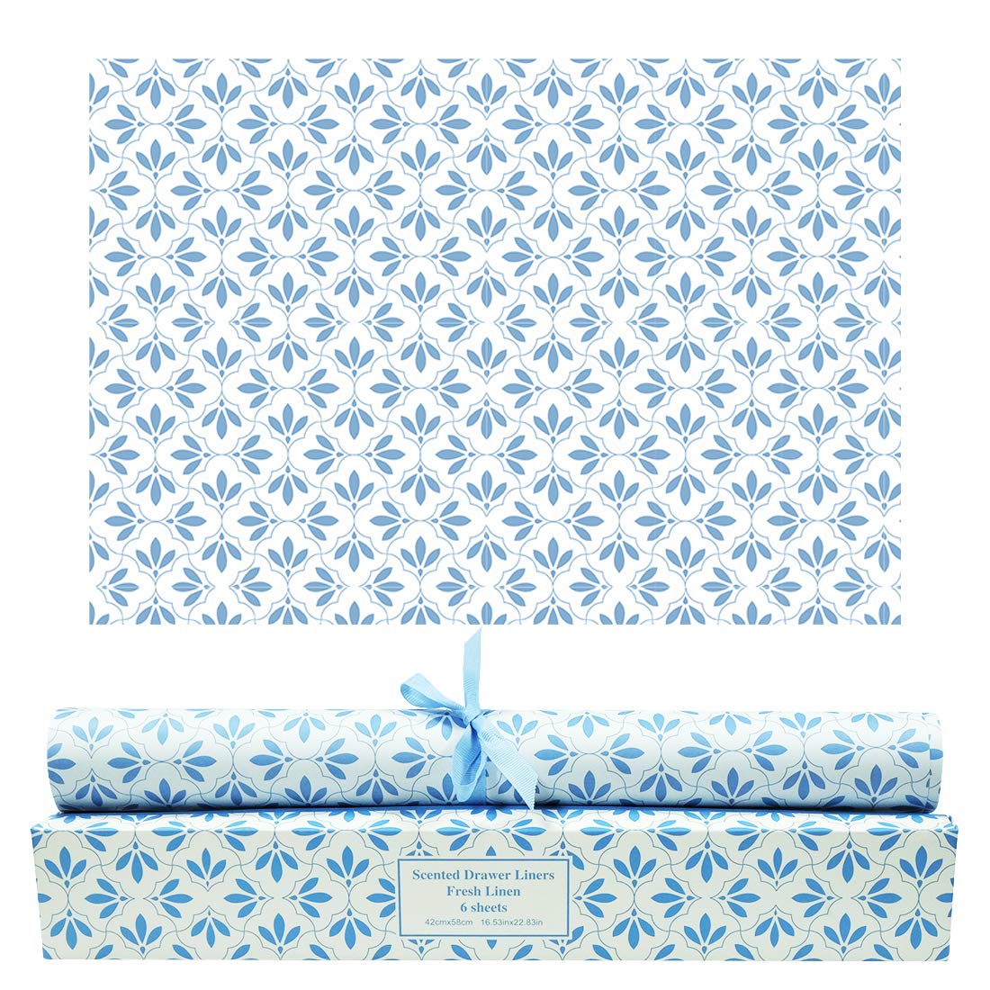 SCENTORINI Linen Scented Drawer Liners, Scent Paper Liners for Drawers, Dresser Shelf, Linen Closet, Perfect for Kitchen, Bathroom, Vanity (6 Sheets)