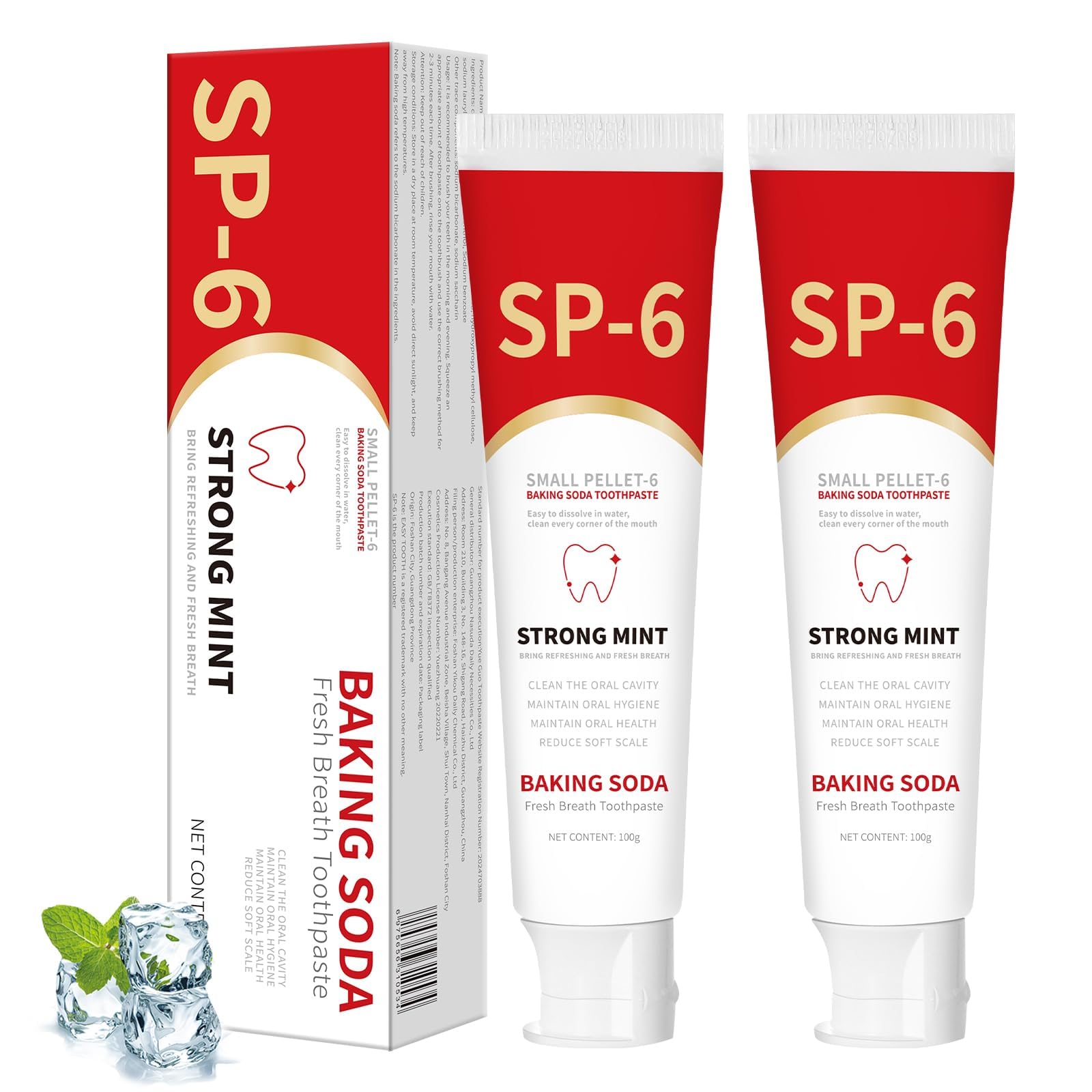 Photo 1 of SP-6 Probiotics Whitening Toothpaste - SP 6 Formula with Super Small Pellet-6 Technology for Healthier Teeth & Fresh Breath, Ideal for Sensitive Teeth & Smokers Daily Use