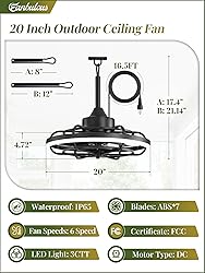 Fanbulous Outdoor Ceiling Fans with Light for