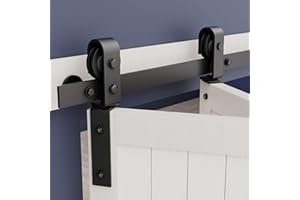 ZEKOO Bifold Barn Door Hardware: 36 inch Bi-fold Sliding Barn Door Hardware Track Kit for 32" Closet Doors - Easy Assembly Sm