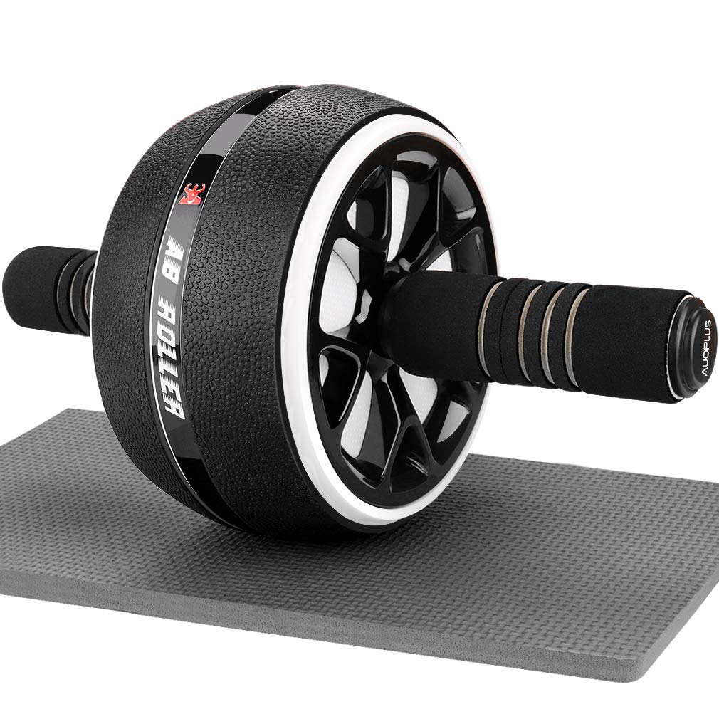 AUOPLUS 腹筋ローラー 膝マット付き アブホイール 静音 一輪 腹筋 トレーニング器具 筋トレグッズ エクササイズローラー 体幹 ストレッチ ダイエット器具 男性/女性 初心者/上級者 アブローラー商品画像