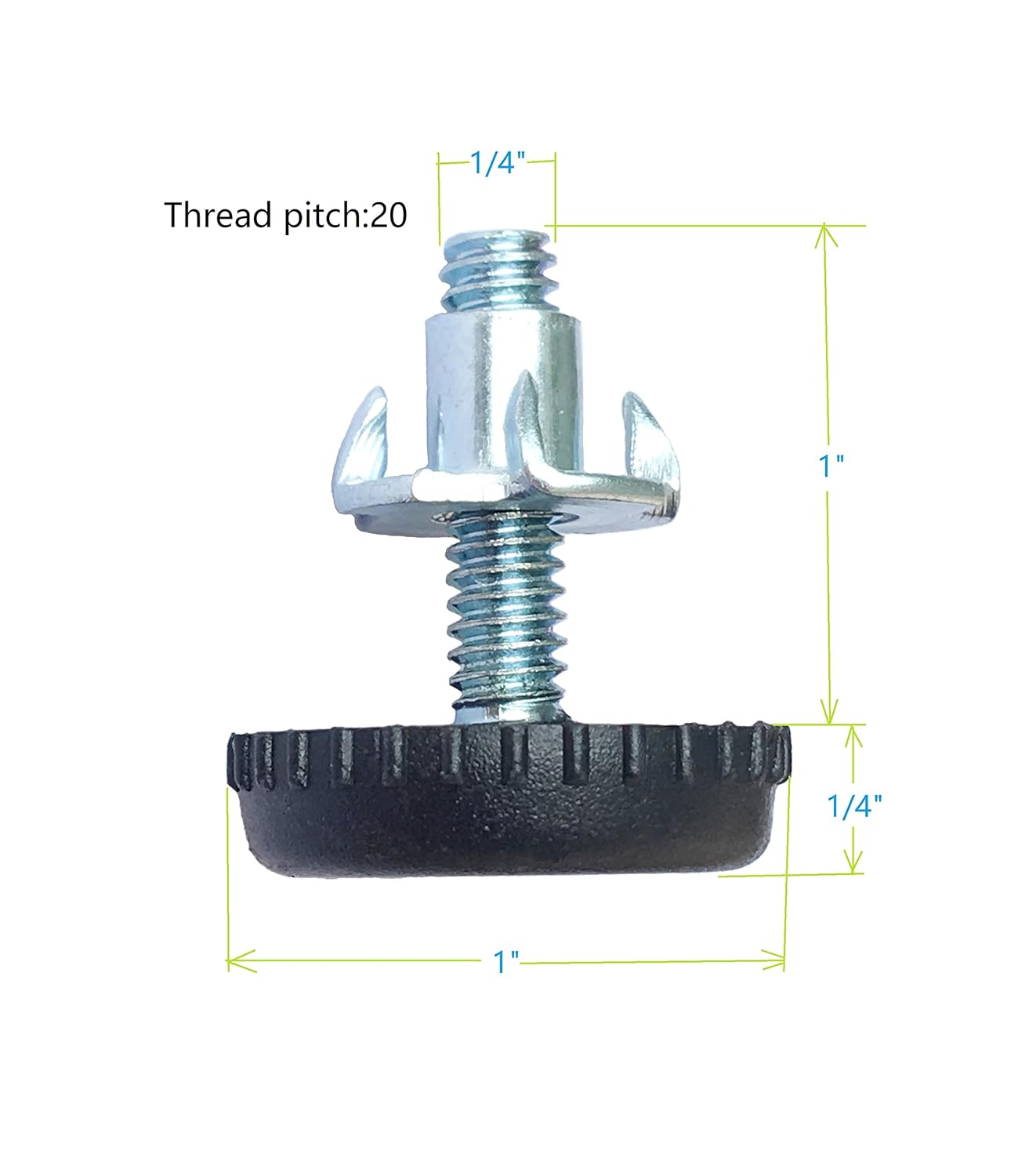 1 inch Furniture Levelers 12 Pack. Adjusting Felt Pads for Chair Legs