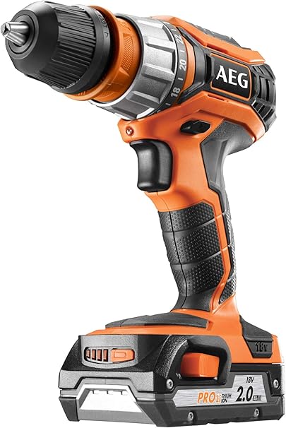 Aeg Perceuse Visseuse A Percussion Sans Fil 18 V Compacte 161 Mm Max Couple 50 Nm Avec 2 Batteries 2 0 Ah Bsb18c2xli 202c Amazon Fr Bricolage