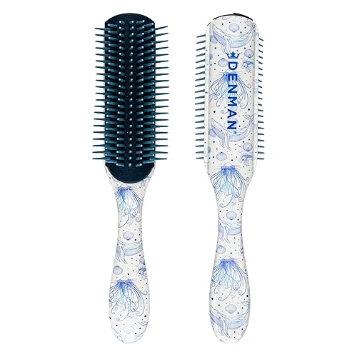 Denman Curly Hair Brush D3 (Whale) Row Styling Brush for