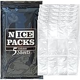 Nice Packs Reusable Dry Ice Packs for Coolers, Lunch Boxes, Frozen Food Shipping - Flexible and Long Lasting (5 Extra Large Sheets)