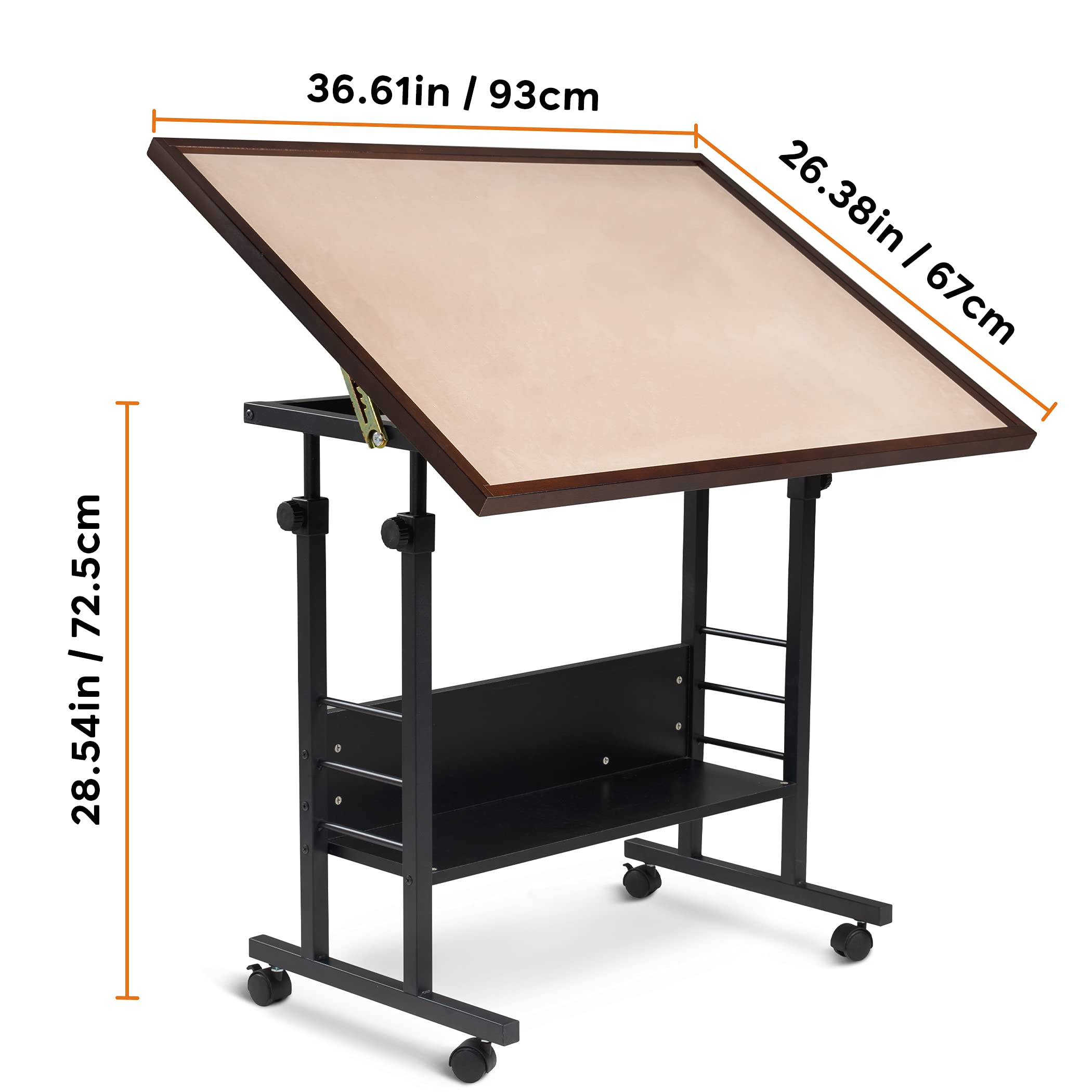 Becko US 1500 Piece Tilting Puzzle Table with Cover Mat, Puzzle Board with 5 Tilt Angle & Height Adjustment, Portable & Movable Tables with Legs & Storage for Adults, for 1500 Piece Jigsaw Puzzles