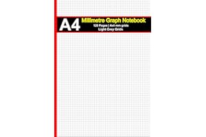4 Millimetre Graph Paper Notebook | 4x4 mm Grids | 0.4 cm grids: 120 Pages | Light Grey Grids | Combined 1 mm, 5 mm, and 10 m