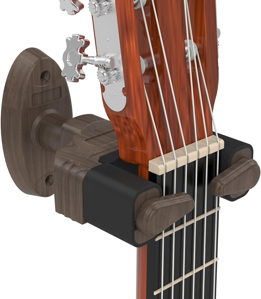 Guitar Wall Hanger Auto Lock / Wall Mount Display Rack Wood Grained for Electric Guitar Bass / Acoustic Guitar / Classic Guitar