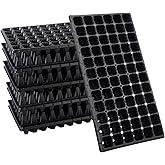 Apipi Seed Starter Tray Fits 1020 Growing Trays - 10 Pcs 72 Cell Reusable Seedling Nursery Trays, Thick Gardening Germination Trays with Drain Holes for Plant Seeds Propagation