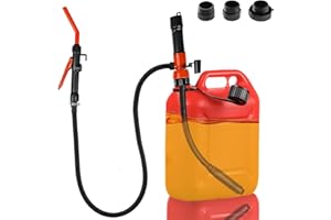 Portable Battery Powered Pump with 3 Adapters, Siphon Fuel Transfer Pump Battery Operated, Upgraded Bendable Inlet Hose Elect