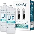 PIURIFY 2-Pack Replacement UF+ Carbon Filters for ALCHEMY Automatic Filter Pitcher - 1 Year Supply