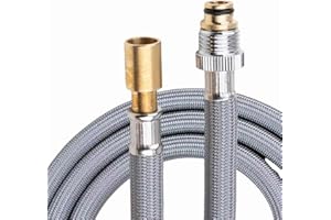 QUANZHOU PANTA TRADING COMPANY LTD Replacement Parts for Delta Faucet Parts, Kitchen Faucet Hose for Sink, Delta Faucet Repair Kit Replacement Parts Rp62057 Rp74608 Rp32527, Brass Adapter, 59 In